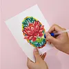 12pcs Flowers-1 5D DIY Square Drill Diamond Painting Kits for Adults Beginners Home Decor Diamonds Paintings Gem Art 5.91x7.09in