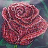 DIY Rose Special Shaped Diamond Painting Women Leather Chain Crossbody Bags