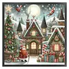Christmas Tree And Santa Claus - 11CT Stamped Cross Stitch - 50*50cm - Xmas