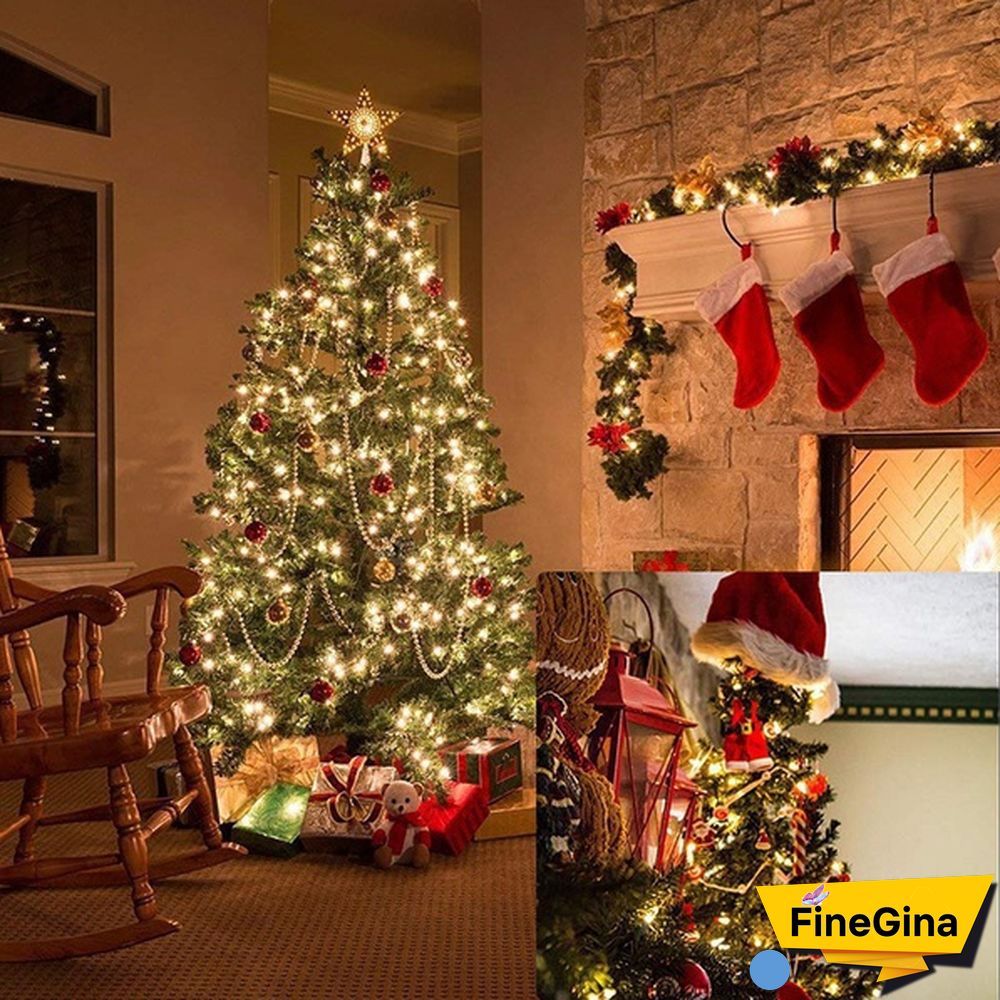 New 8 Modes Christmas Fairy Light Outdoor Waterproof AC 220V/110V 50M/20M/10M 500/200/100LED Fairy LED String Light Chirstmas String Garland For Xmas Wedding Christmas Party Holiday