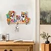 Wooden Special Shaped Three Dogs Family Diamond Art Craft Wall Hooks Home Decor