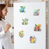 (US Local)6Pcs Acrylic Wine Glasses Diamond Painting Fridge Magnet for Adults Beginners Craft Kit