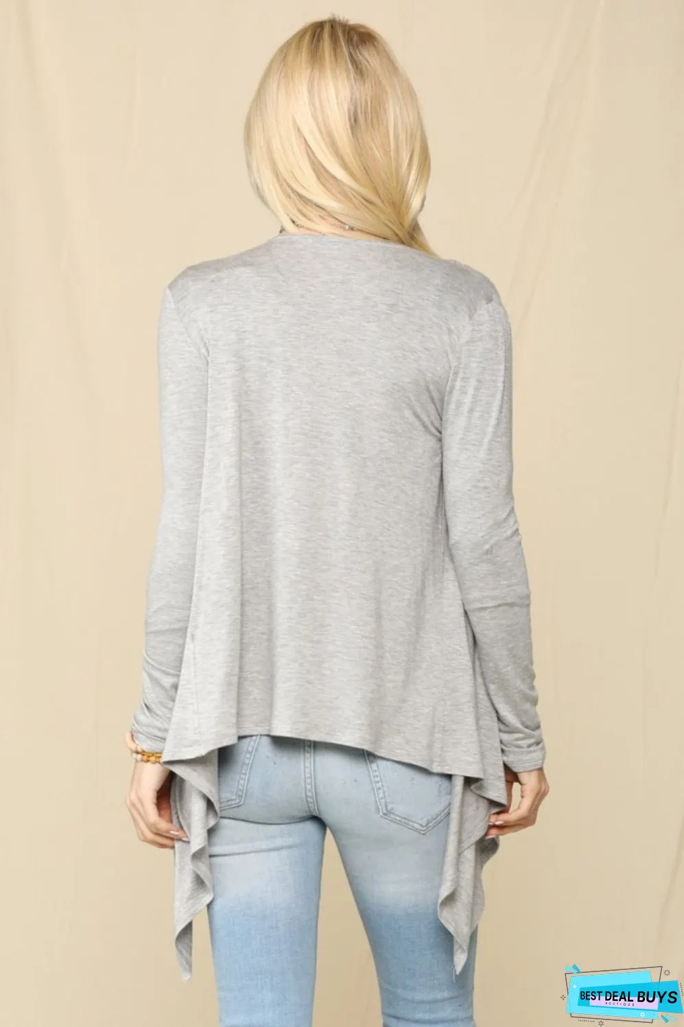 Celeste Full Size Open Front Knit Cardigan