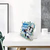 Acrylic Special Shape Flower and Penguin Diamond Painting Picture Frame Kit