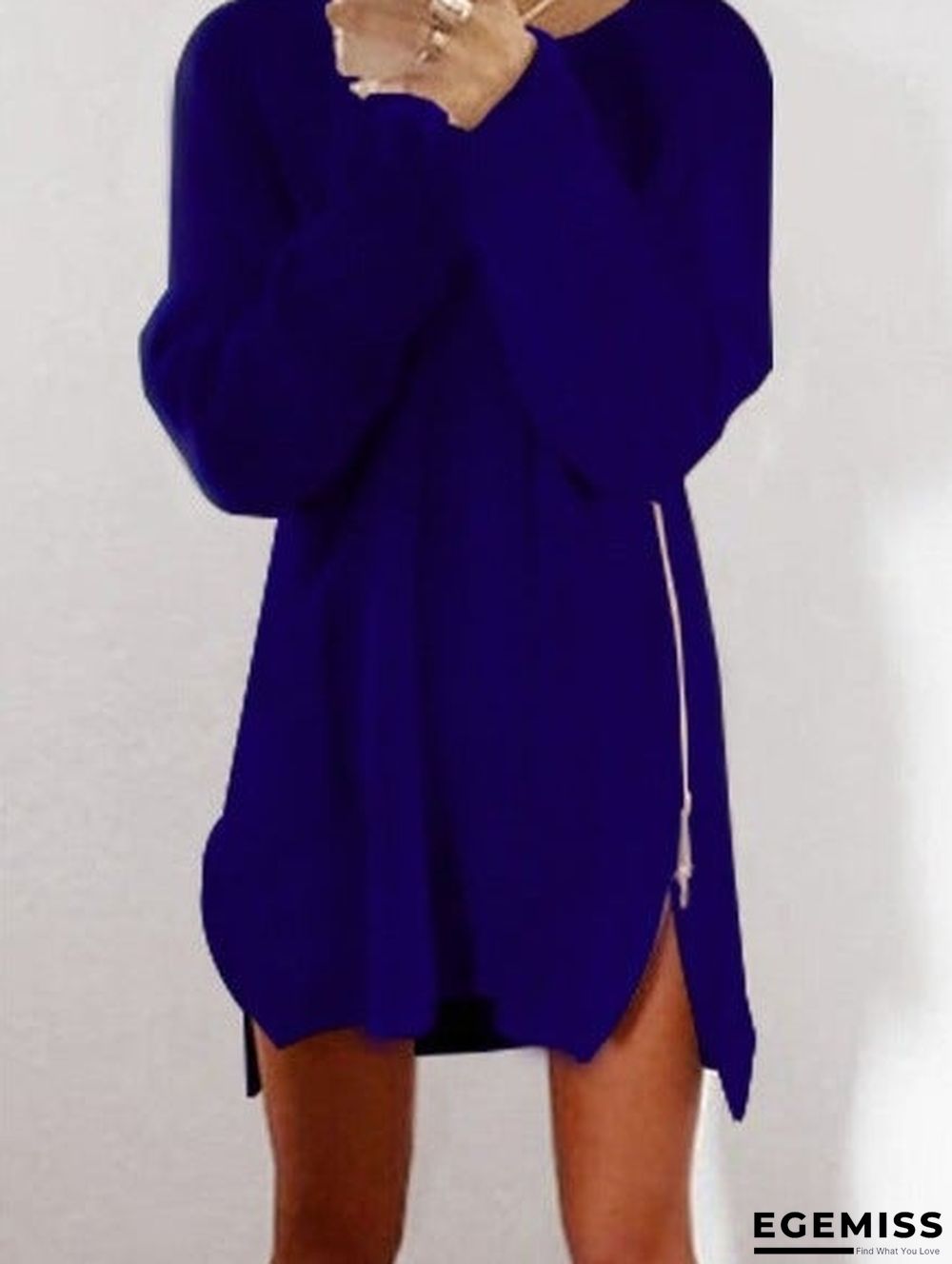 Casual Loose Zip Sweater Dress | EGEMISS