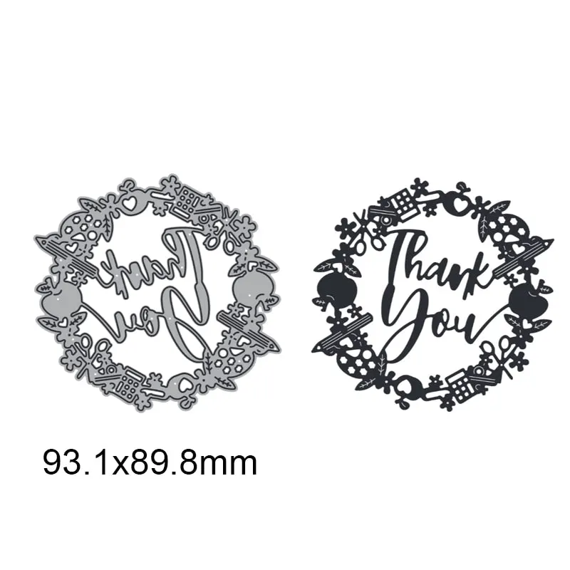 Thank you Ring Frame Metal Cutting Dies For DIY Scrapbook Cutting Die Paper Cards Embossed Decorative Craft Die Cut New Arrival