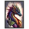 (Big Size)Dragon Read Book - 11CT Stamped Cross Stitch - 40*60cm