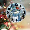 (US Local) DIY Xmas Diamond Painting Ornament with Clock Function Creative Craft