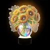 DIY 5D Diamond Painting Acrylic Sunflower  Night Light Lamp Home Decoration Ornament Gift Kit