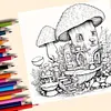 3PCS Butterfly Coloring Book Set Mindfulness Art Books for Adults 