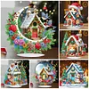 Acrylic Special Shaped Cartoon Christmas House Desktop Diamond Art Kits