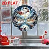 (US Local) DIY Xmas Diamond Painting Ornament with Clock Function Creative Craft