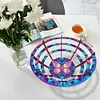(US Local)Flower Diamond Painting Wooden Serving Tray Decorative Diamond Art Fruit Tray(B)