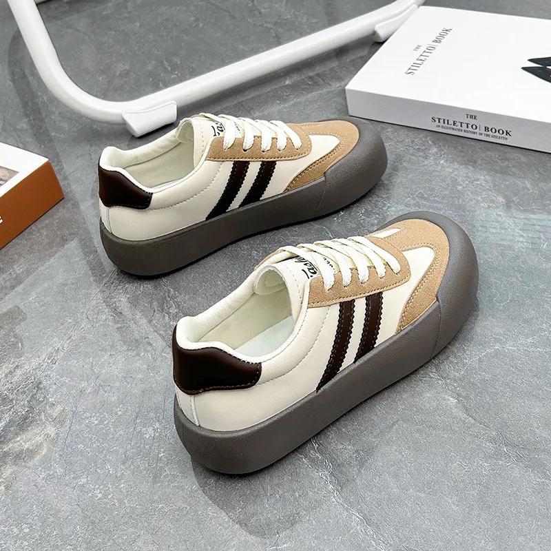 Breakj Breakj Korean Version Of Forrest Gump Shoes Women's Spring 2024 New Student Running Sneakers Versatile Small White Shoes Women's Singles W619