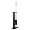 [US Local Warehouse] 50.79in Pellet Stove with Glass Tube Pellet Patio Heater with Table Wood Burning Stove Smokeless Firepit for Camping Beach Garden Balcony