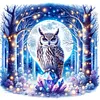 >SALE<5D DIY Full Round Drill Diamond Painting Owl Kit Home Decor Art Craft 40x40cm