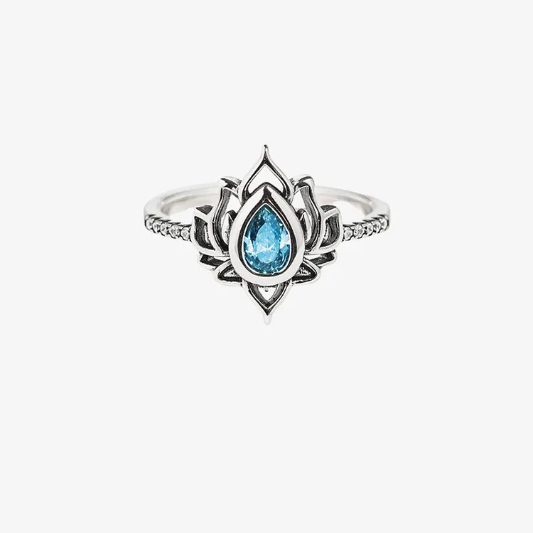 Beauty Can Come from Change Grow And Believe Lotus Ring