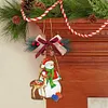 DIY Diamond Painting Christmas  Wooden Christmas Charms Decorations Santa Pendant Kits