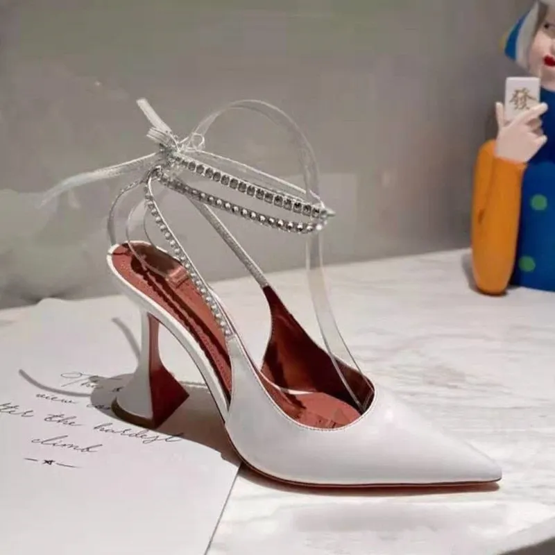 Runway Style Sexy Ankle strap Women Sandals Fashion Cross-tied Crystal High heels Gladiator Sandals Summer Wedding bridal shoes