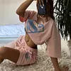 Women's Summer Sports And Leisure Embroidered Sweater 2-Piece Suit