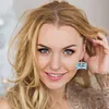 12 Pairs Stationery DIY Diamond Art Earring Double Side Diamond Painting Earring
