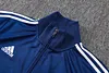 Joyfball 2025/2026 Kids Size Real Madrid Long Zipped Jacket Retro Version Royal Blue Soccer Jersey  1:1 Thai Quality 
