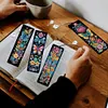 (US Local)8Pcs DIY Butterfly Diamond Painting Art Bookmarks with Crystal Pendants for Gift