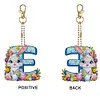 (US Local)PET Double Sided Special Shaped Easter Alphabet DIY Diamond Painting Keychain