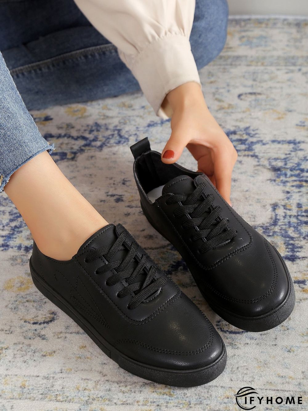 Women's Lace-up Front Flat Shoes | IFYHOME