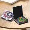 (US Local)PU Moon Flower Diamond Painting Notecard Box with 160 Sheets of Paper