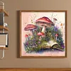 Mushrooms And Books - 11CT Stamped Cross Stitch 50*50cm/19.69*19.69in