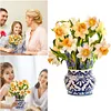 3D Paper Pop Up Flower Bouquet Greeting Card Postcard(Narcissus)