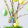 (US Local)PET Double Sided Special Shaped Easter Alphabet DIY Diamond Painting Keychain