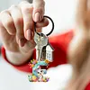 (US Local)PET Double Sided Special Shaped Easter Alphabet DIY Diamond Painting Keychain