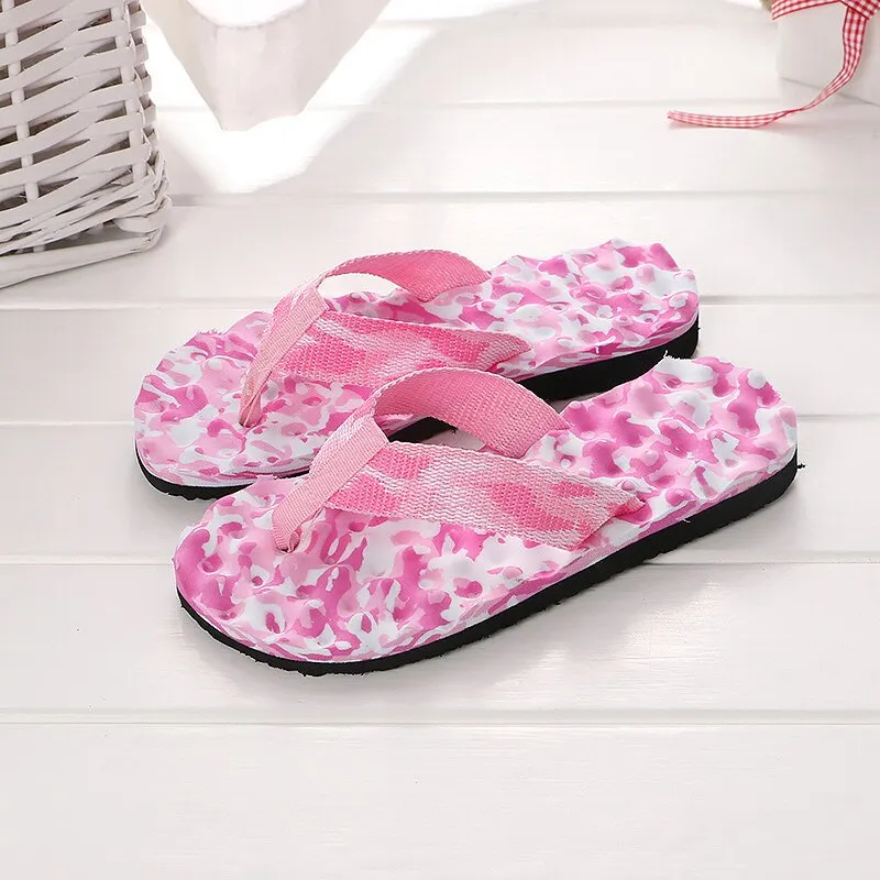 women camouflage slippers summer flip flops travel beach slipers antiskid shoes for girls outdoor female footwear
