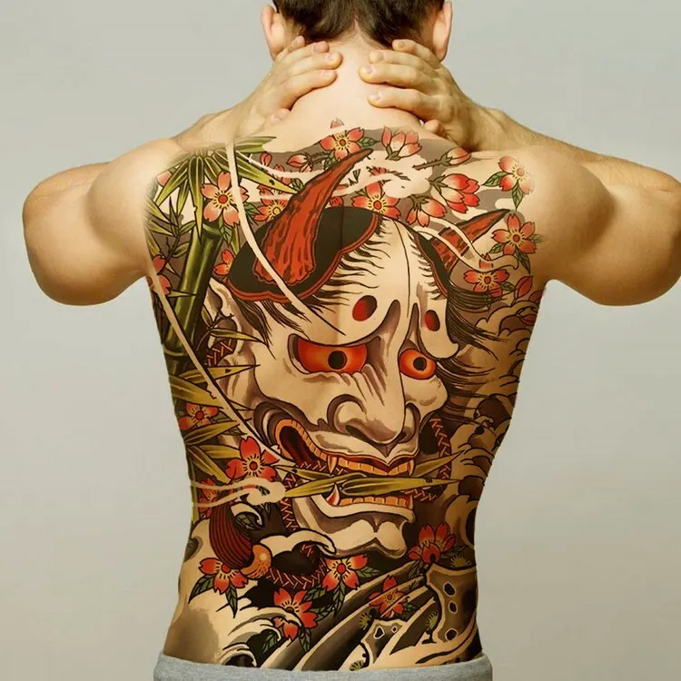 temporary men tattoos water transfer tattoo full back large tatoo fake dragon wings tattoo and body art sticker sexy decals big