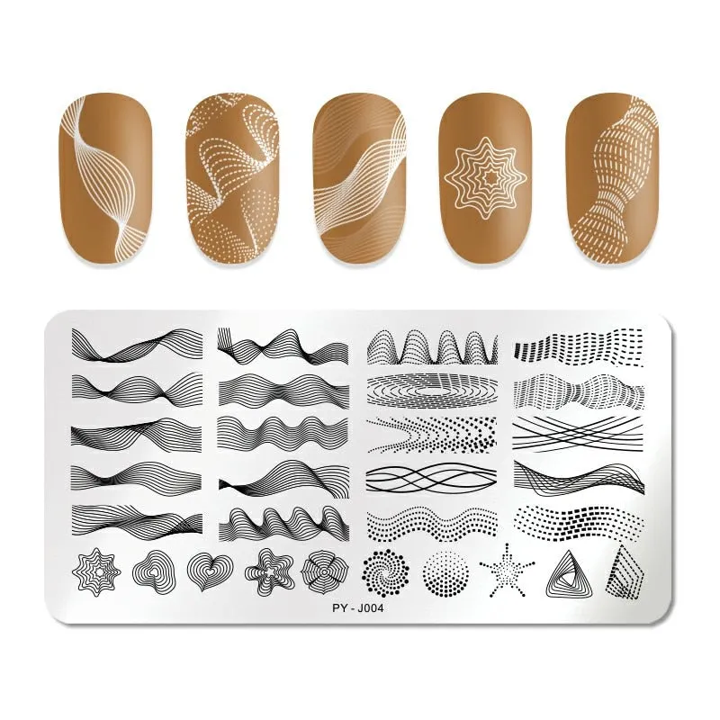 PICT YOU Nail Stamping Plates Snow Winter Nail Art Stamp Template idea nail Image Plate Stainless Steel Stencil Tools-Nail Inspo