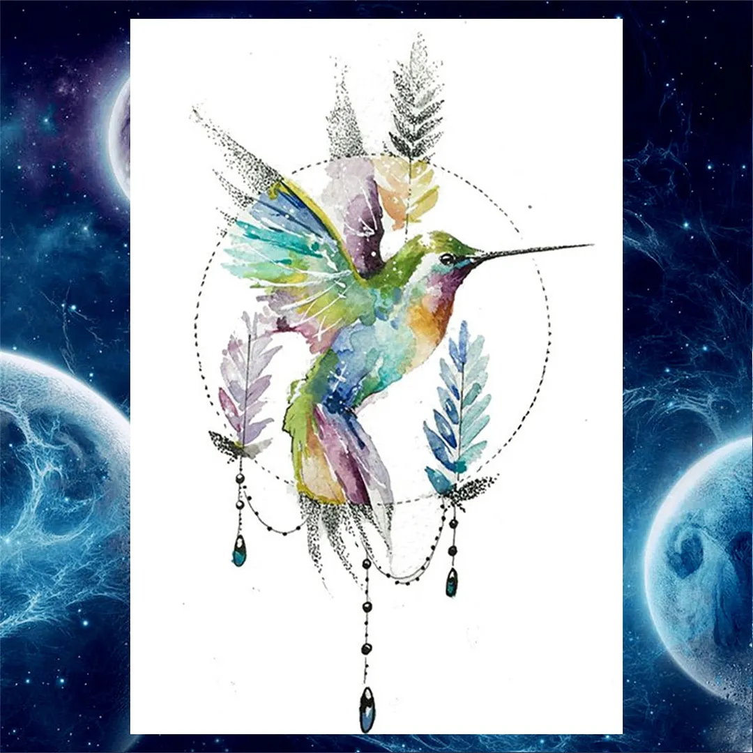 Flower Skeleton Temporary Tattoos For Women Men Adult Death Skull Tattoo Sticker Fake Lion Wolf Forest Black Evil Tatoos Armband