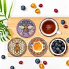 6PCS Special Shape Diamond Painting Coasters Kits (Bee Stain Glass )