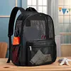 Mesh Backpack See Through Backpack College Student Backpack for Outdoor Sports