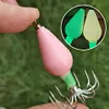 10pcs Squid Jigs Hooks Cuttlefish Bait Fishhook (Pink Luminous 30g)
