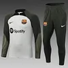 2023/2024 Barcelona Half-Pull Training Suit Grey Jersey 