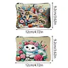 2pcs DIY Diamond Art Diamond Dot Card Pack Diamond Painting Coin Pouch (White Cat)