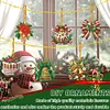 (US Local)6pcs Christmas  DIY Diamond Painting Art Pendant Wall Door Decoration
