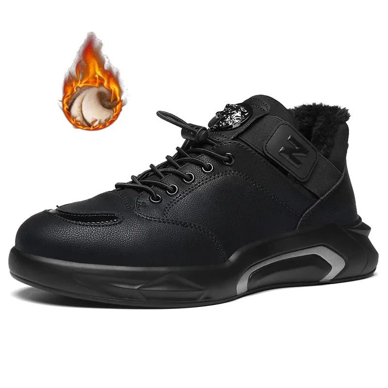 Nine o'clock Fashion All-match Men Shoes Winter Warm Lined Male Casual Footwear Outdoor Quality Sneakers Trend Wear-resisting