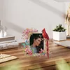 Acrylic Special Shape Cardinal and Flower Diamond Painting Picture Frame Kit