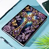 5D Diamond Painting Notebook 50 Pages A5 Diamond Art Diary Book (Purple Cross)