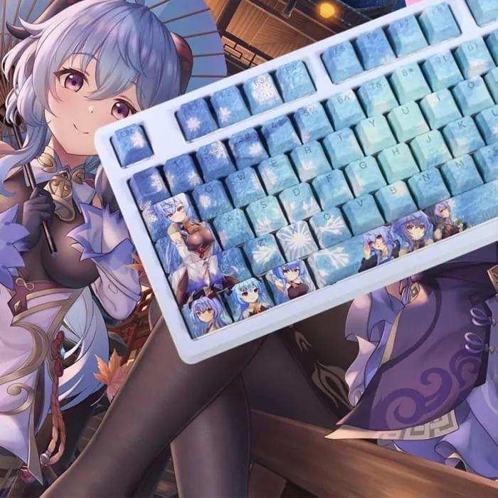 Genshin Toys Ganyu Otaku Game Cosplay Player Keycaps 