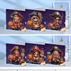 >SALE<6PCS DIY Halloween Diamond Art Greeting Cards Congratulations Cards & Gifts