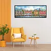 Victoria Wharf-Full Embroidery 3 Strands 11CT Stamped Cross Stitch-100*37CM-Large Size